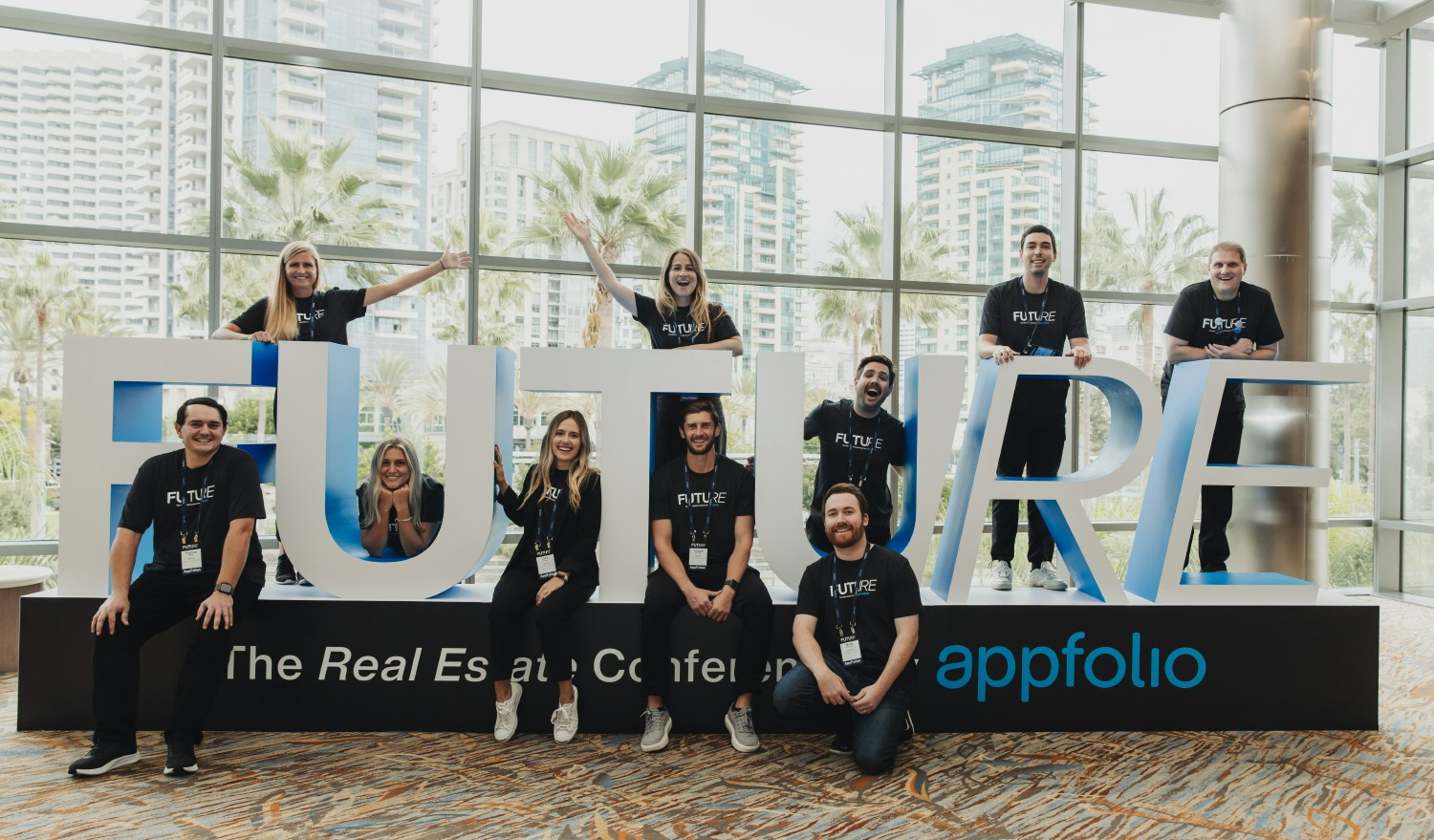 Employees ready to welcome customers at AppFolio’s FUTURE Conference. 