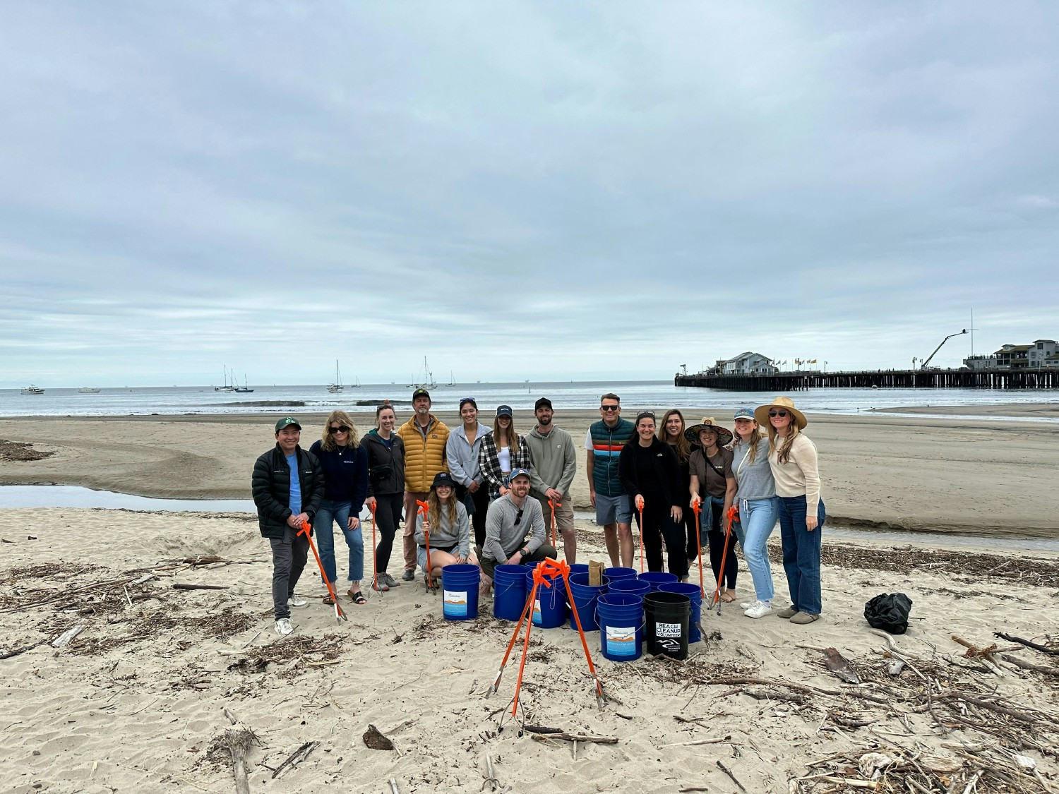 AppFolians volunteering for a beach clean-up in Santa Barbara, CA. 