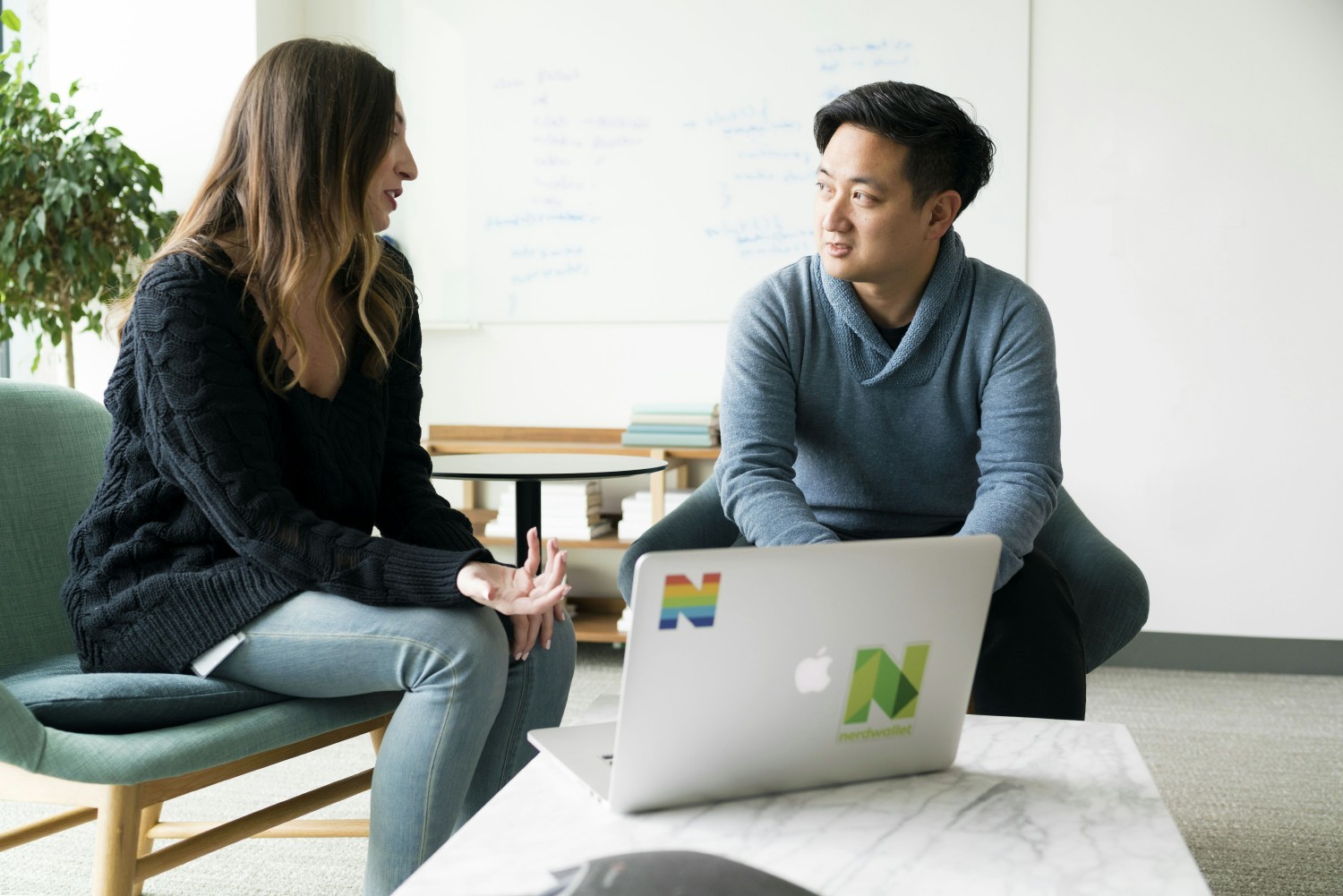 NerdWallet office shot featuring CEO Tim Chen