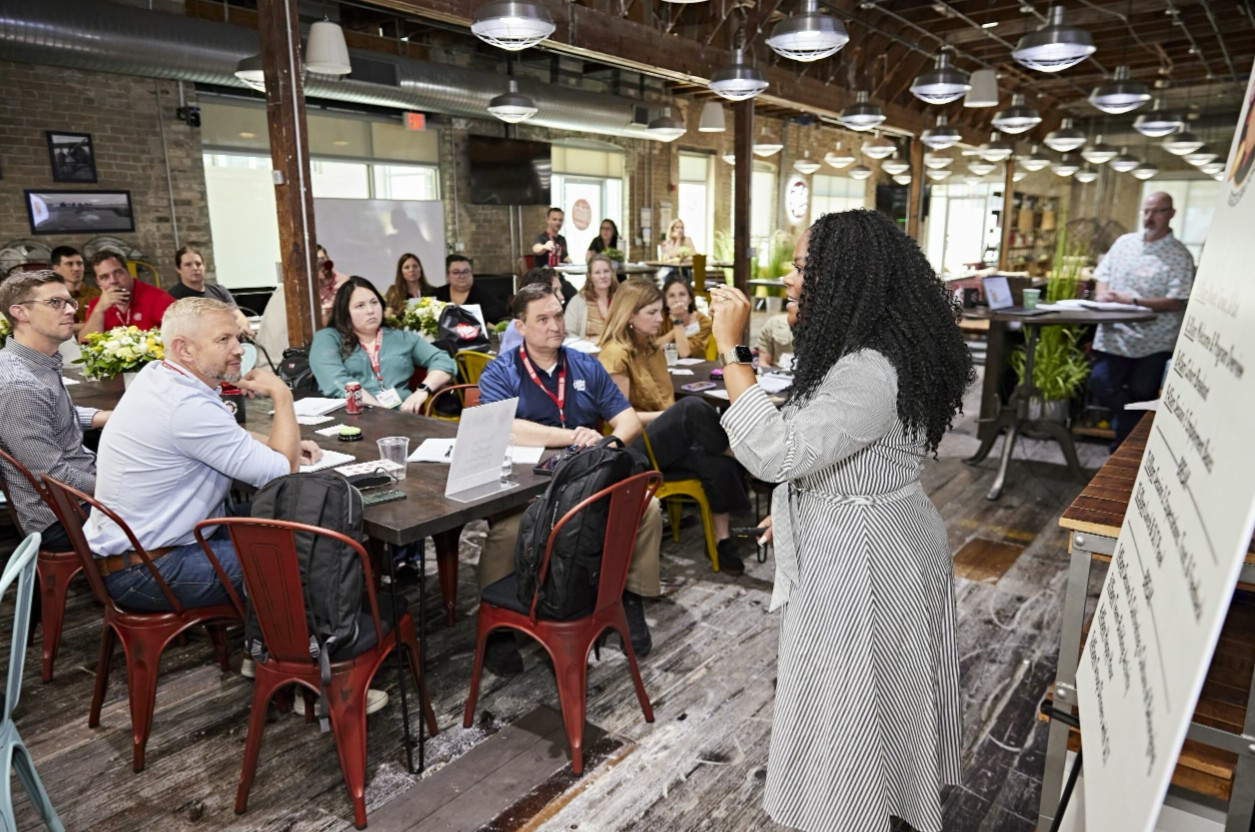 People leaders meet at Vital Farms’ Austin, Texas office for our Leadership Egg-celerator Program
