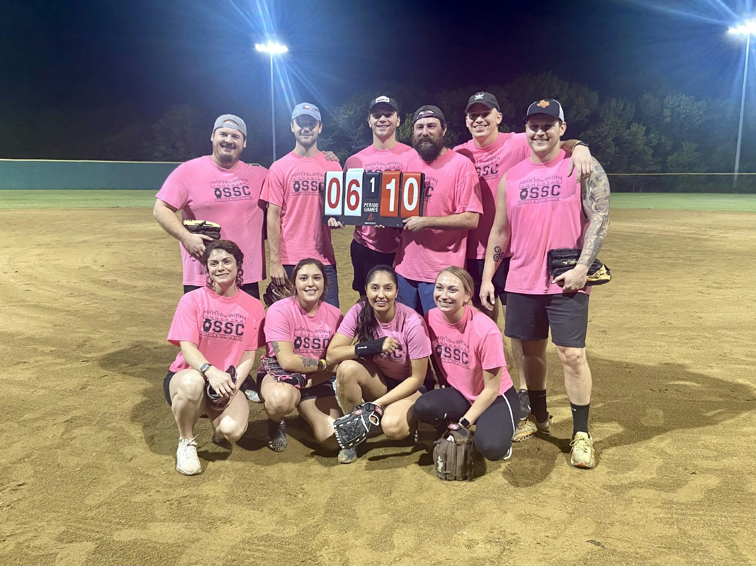 Local summer softball league team