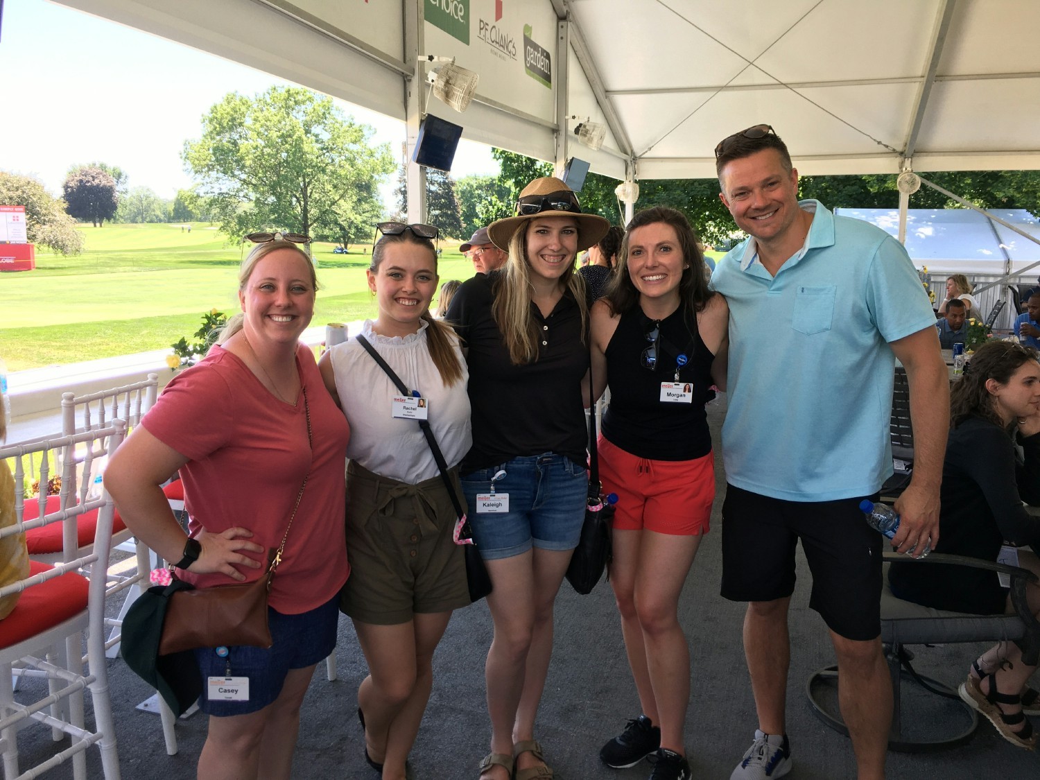 Members of Meijer Marketing team enjoy an afternoon at the team member tent at the Meijer LPGA Classic for Simply Give.
