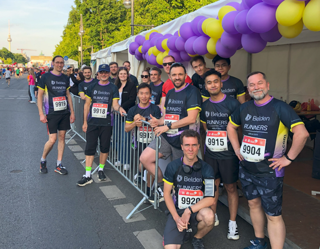 Belden's first Berlin Company Run: Macmon, Neckartenzlingen & Sichert teammates ran 5.5 km with 19,000+ runners united.