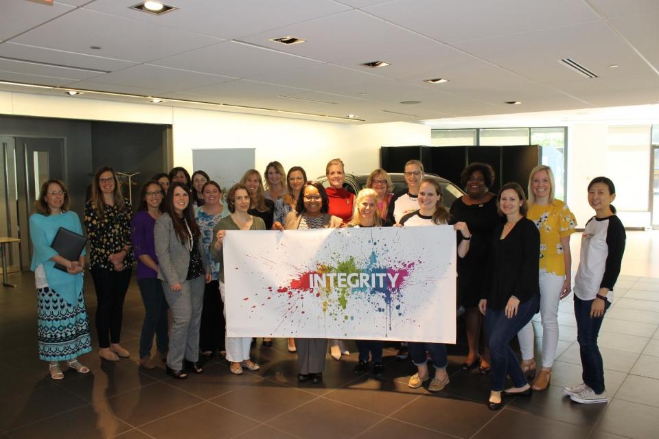 Our Professional Audi Ladies in partnership with Women in Motion celebrating company-wide 2018 Integrity day.