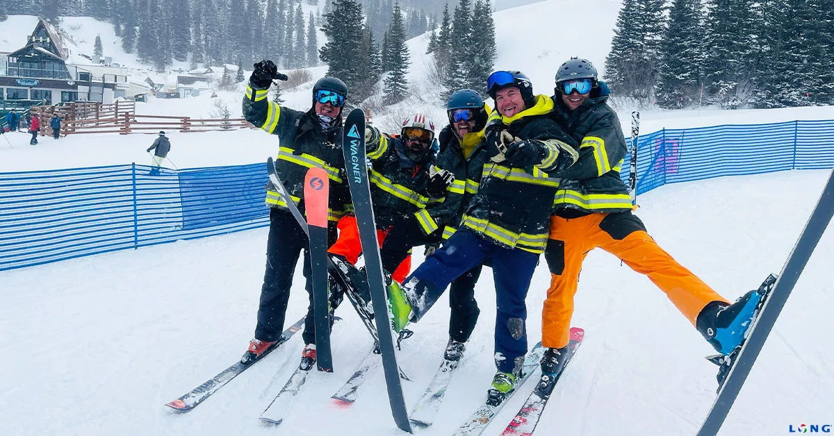 Firefighter charity ski race