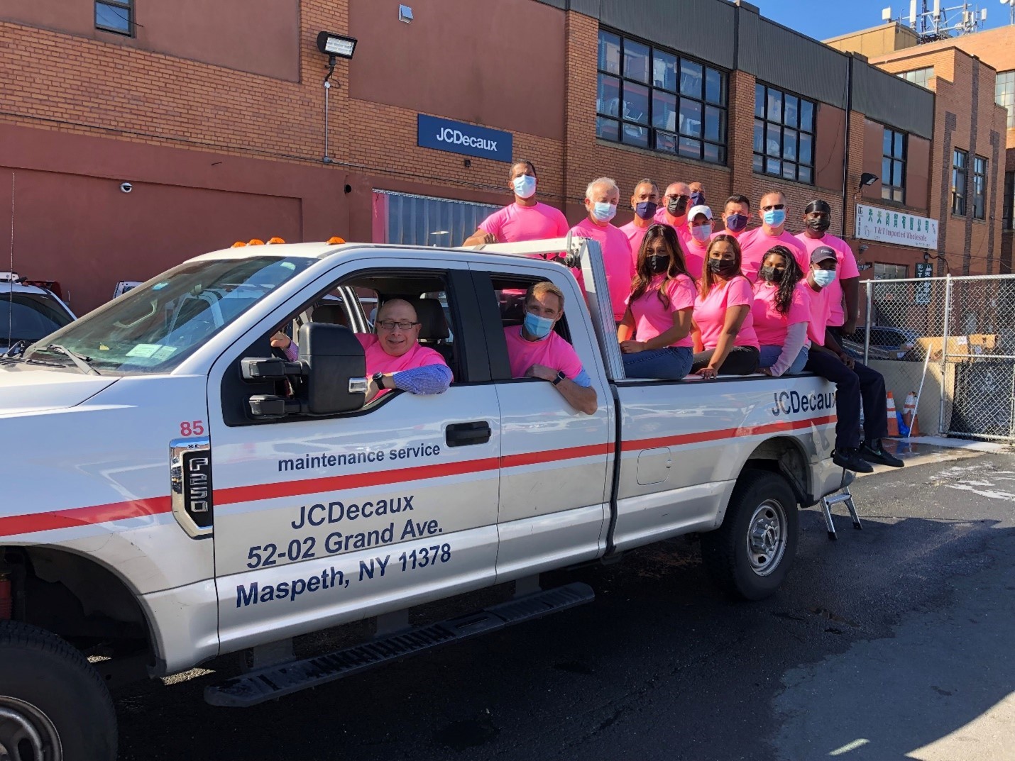 Our NY Operations team supporting JCDecaux Pink Day to help raise Breast Cancer Awareness.