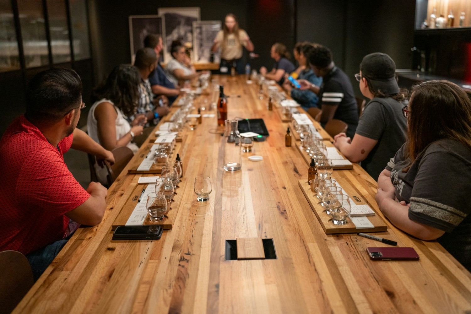 Beam Suntory employees enjoying a guided tasting at one of the distilleries.