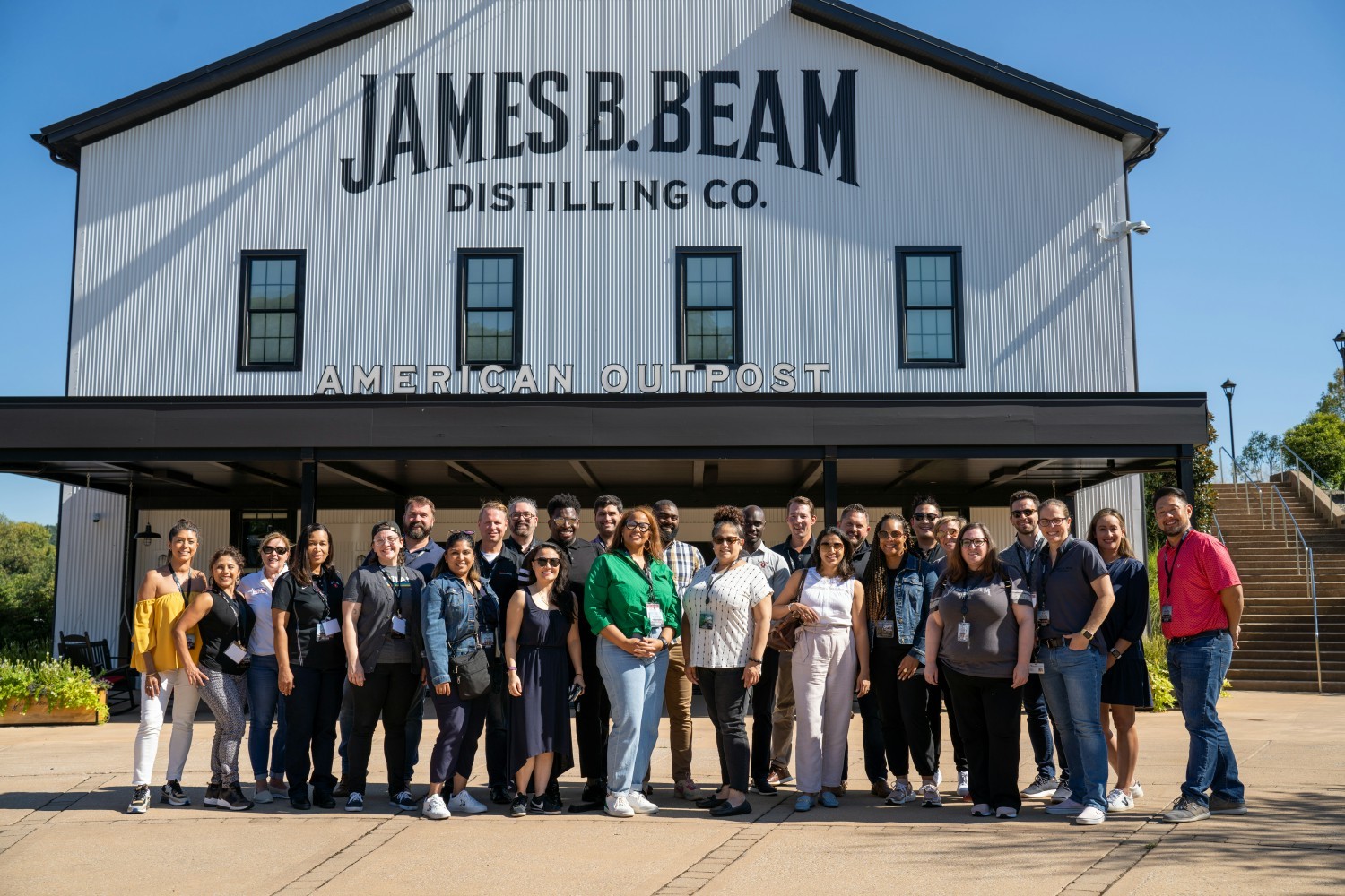 Beam Suntory employees touring the Clermont Distillery. 
