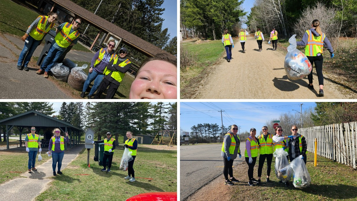 Celebrating Earth Day - staff used VTO hours to clean up local parks and walking trails.