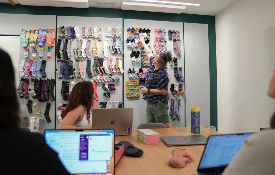 Bombas employees reviewing our newest products