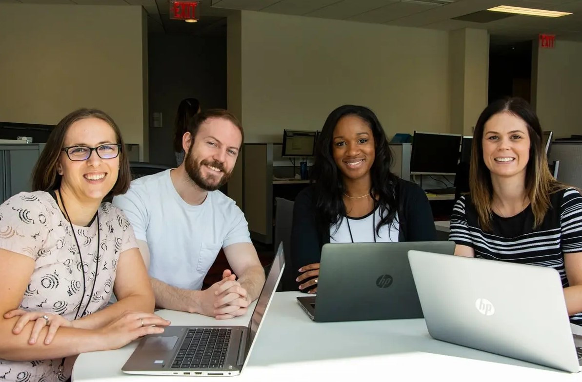 Quality & Safety team meeting up in the office.