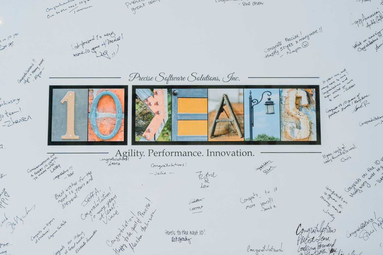 10 Year Anniversary Sentiments from Precise Employees