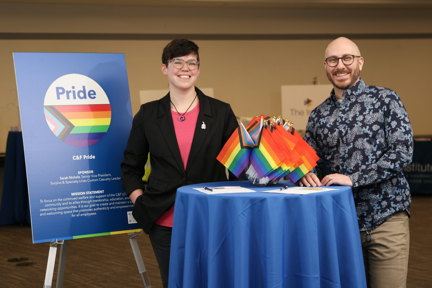 Members of C&F's Pride Employee Resource Group gather at our Welcome to C&F Onboarding Experience