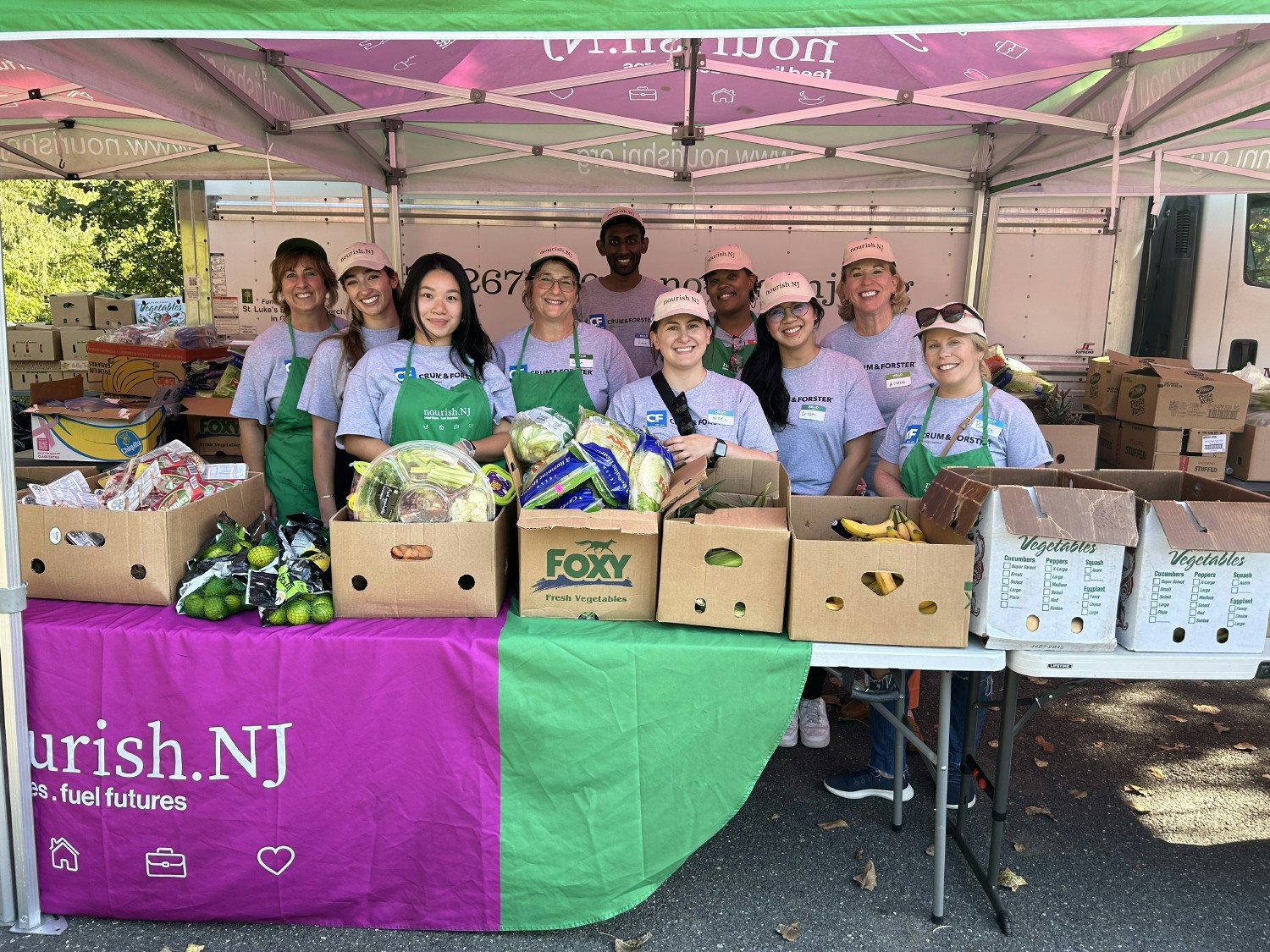 C&F employees volunteer at nourish NJ, one of many organizations we support that is focused on food insecurity