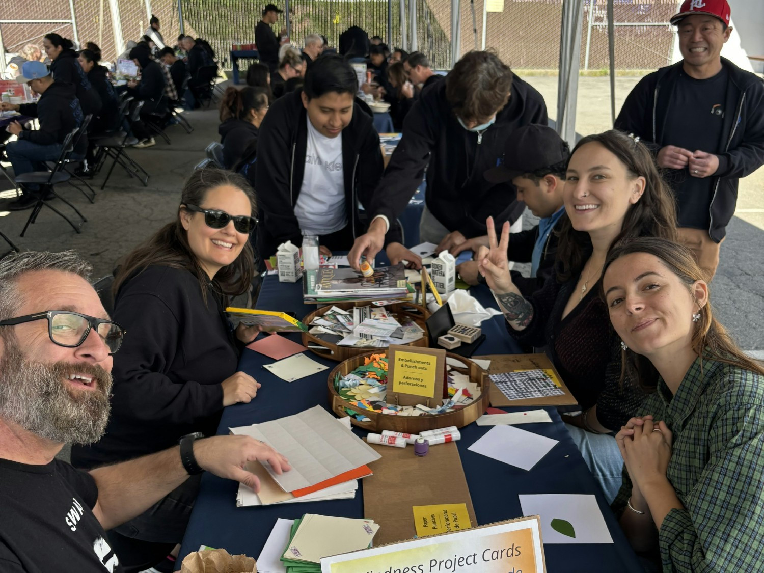 2026 Maker Party celebration: employees work on Kindness Project cards for the community