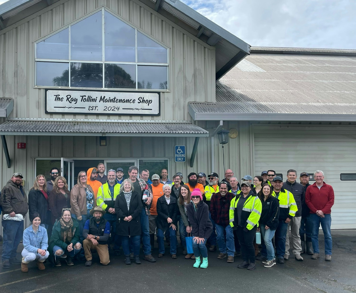 At his retirement after more than 40 years, the maintenance shop was named for long-time employee, Ray Tollini.