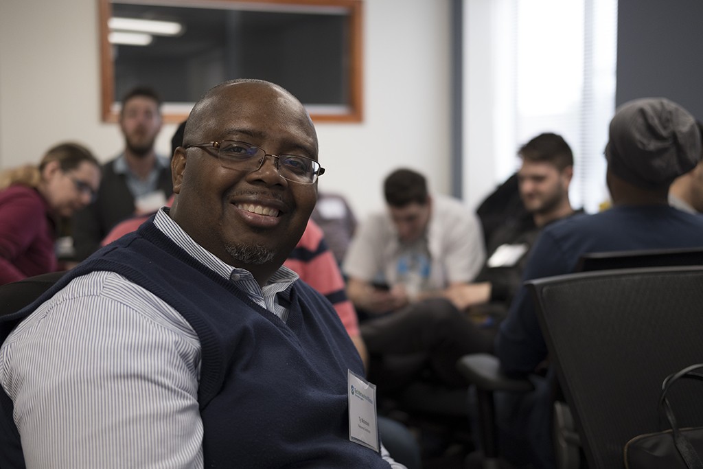 TNB staff member during an all-staff meeting