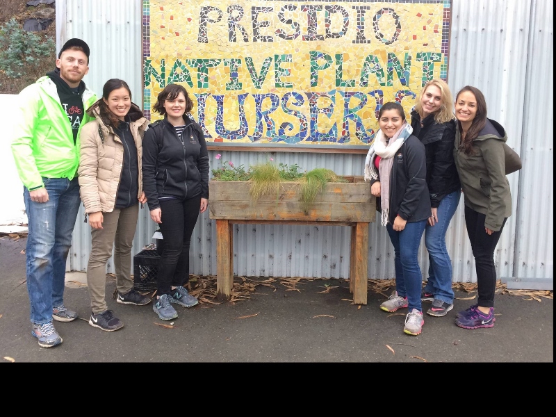 San Francisco Arabellans volunteer at a local nursery