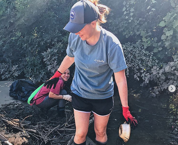 Arabellans participated in a stream cleanup for the DC Volunteer Day  