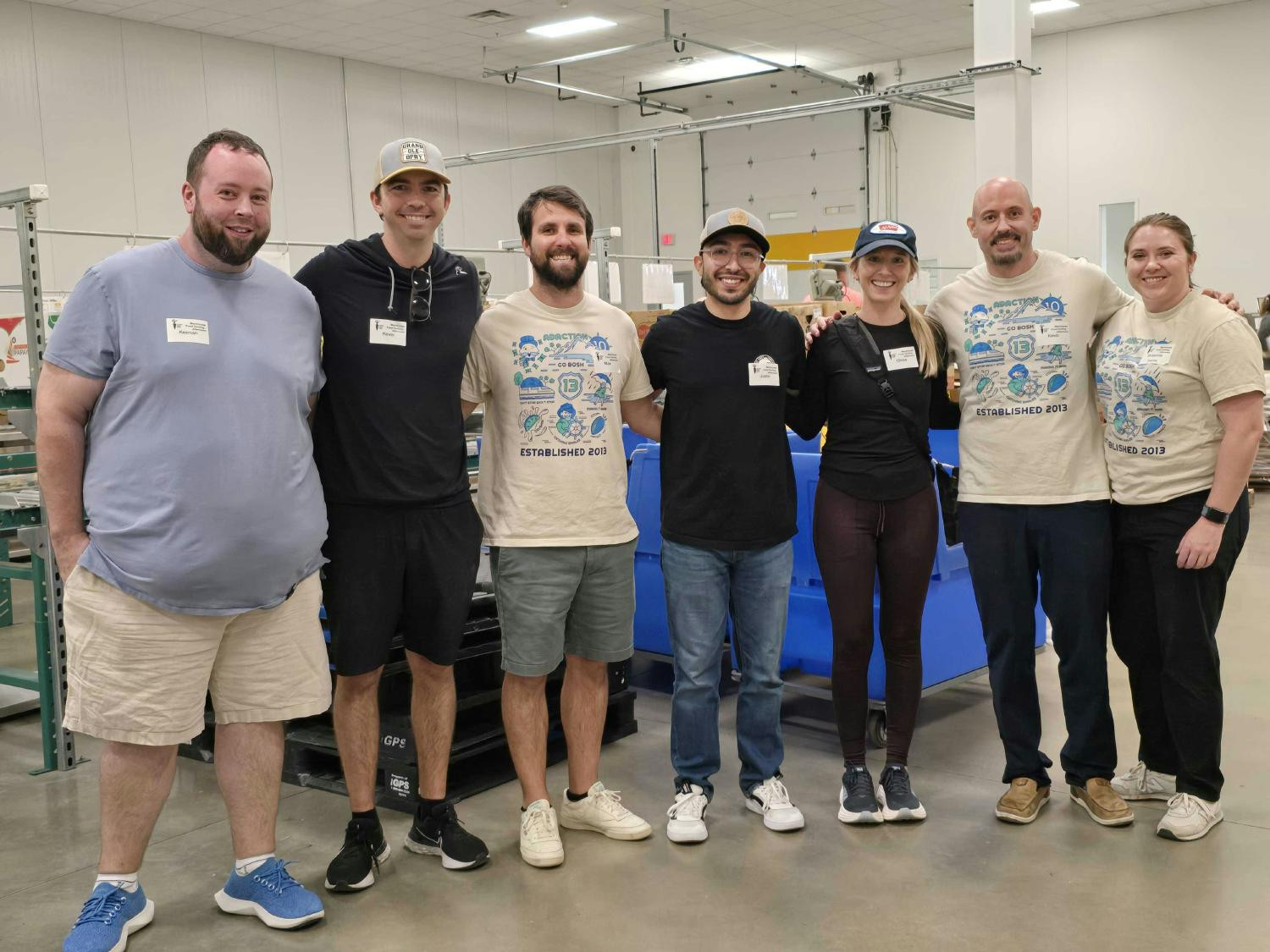 Our Austin team getting together for a volunteer day.