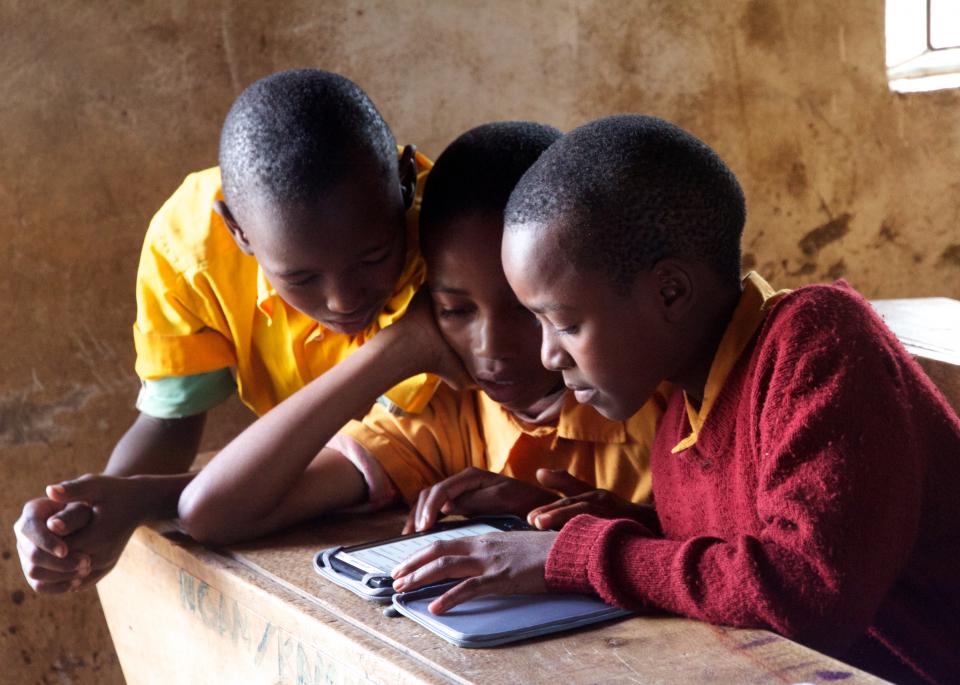 Working together to create a world where everyone is a reader, Penguin Random House, through Worldreader, donates hundreds of eBooks to schools in Ghana (pictured) and Kenya.