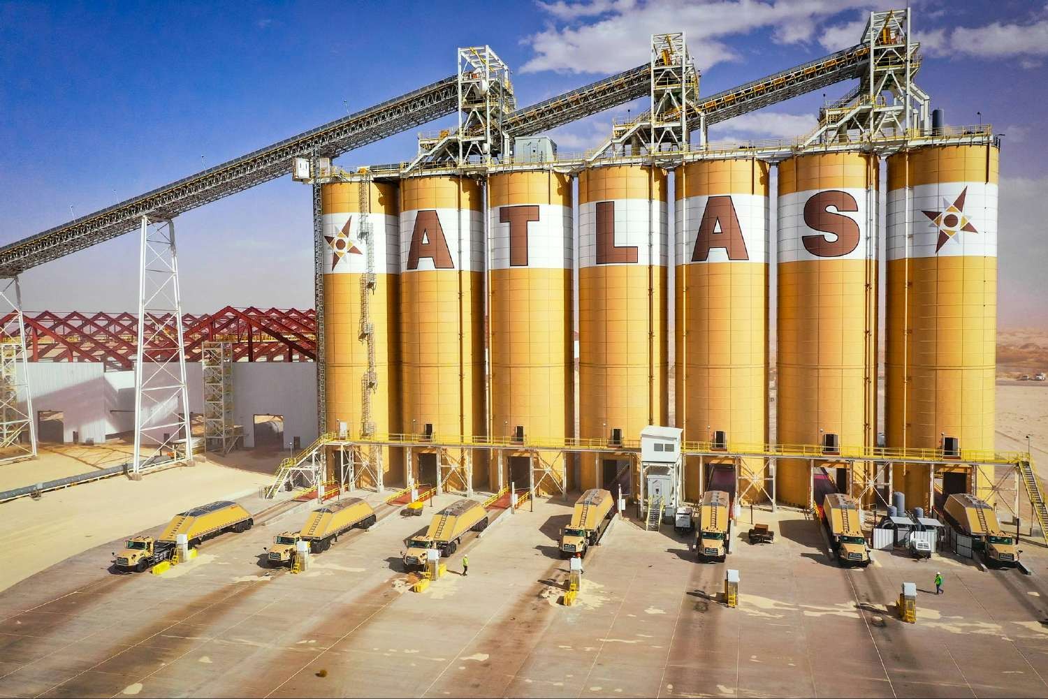 Atlas Energy Solutions Silos in Monahans, Texas