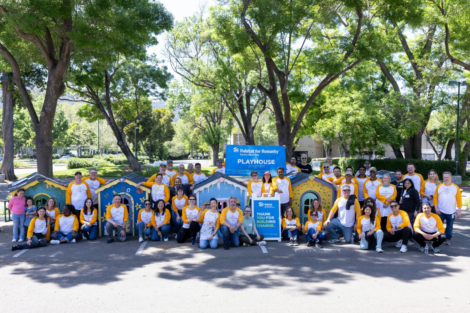 Giving back to the Community is major source of pride and responsibility at Rimini, here building children's playhouses 