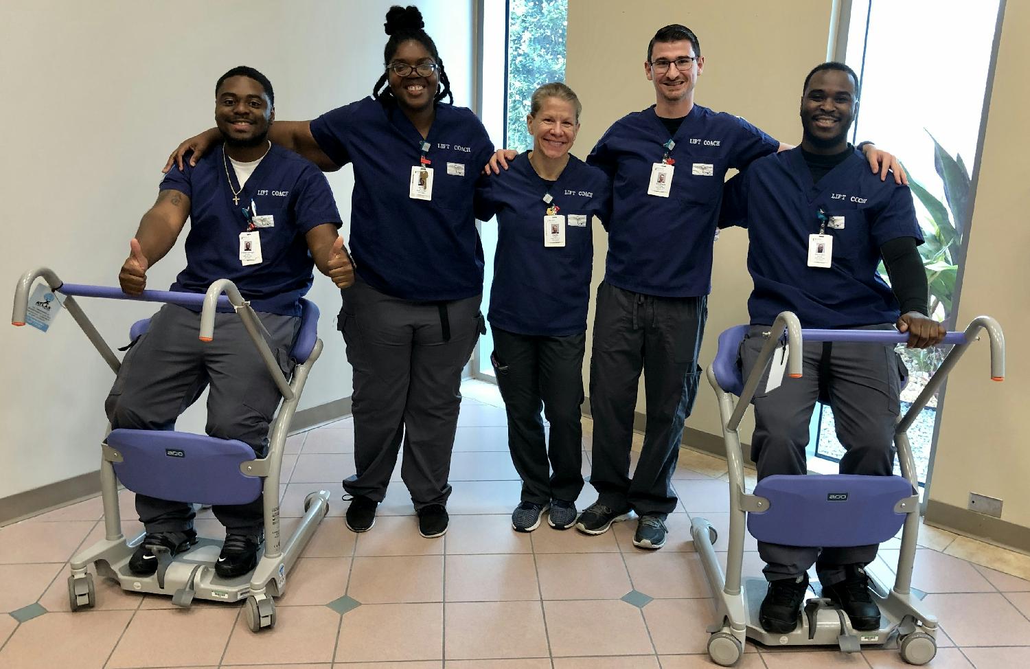 Mobility Coaches posing for their Facility Recognition picture