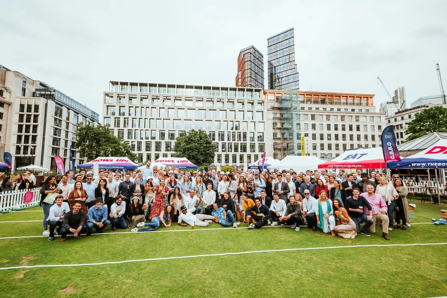 The UK team coming together for a fun afternoon of celebrations and fun competition. 