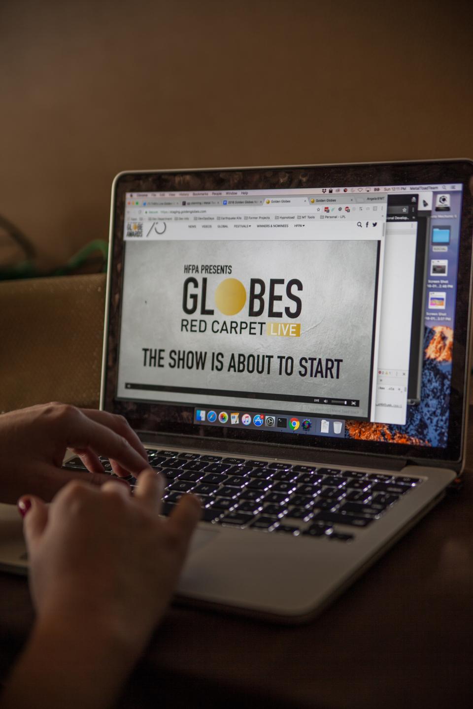 We always love hosting the Golden Globes website live at the event!