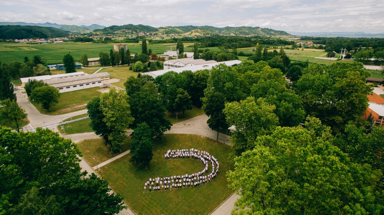 D Logo with employees at Zagreb (Croatia) site