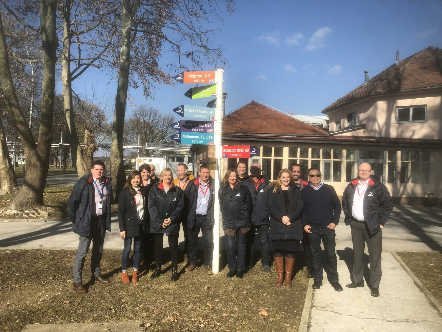 Team photo at Zagreb (Croatia) site