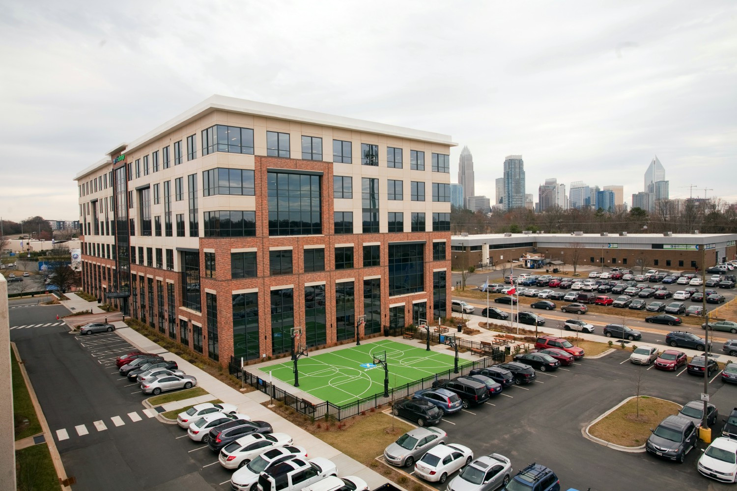 Our Charlotte HQ offers teammates amenities and great views of the Charlotte skyline.