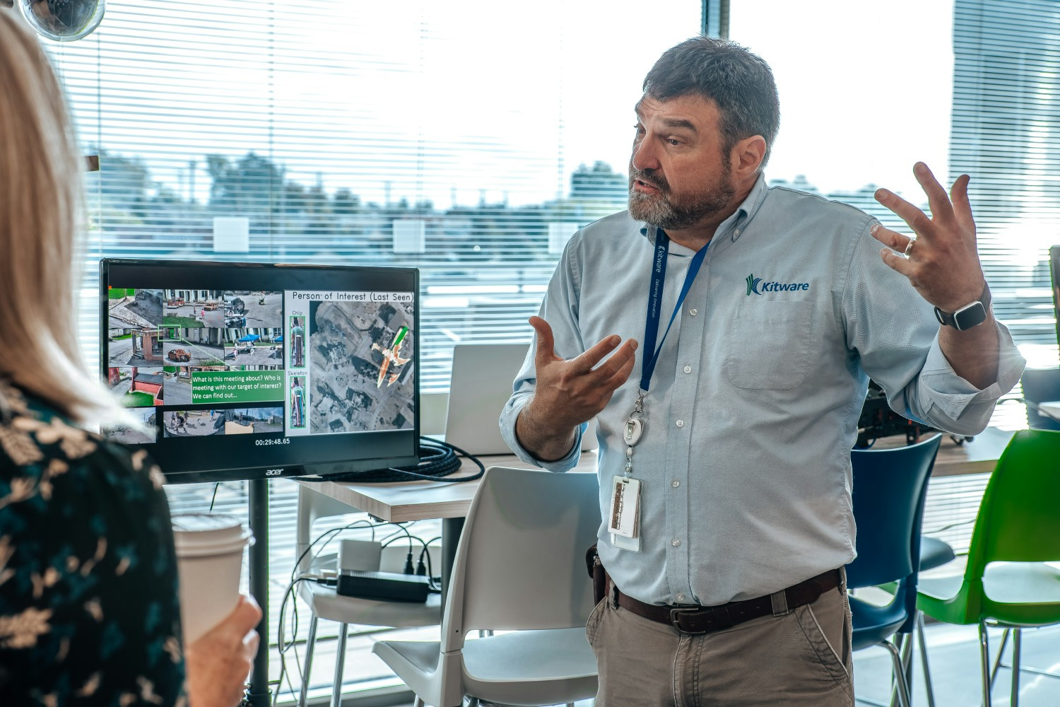 Keith Fieldhouse, Director of Cyber-Physical Systems, presents at Kitware's Open House event.