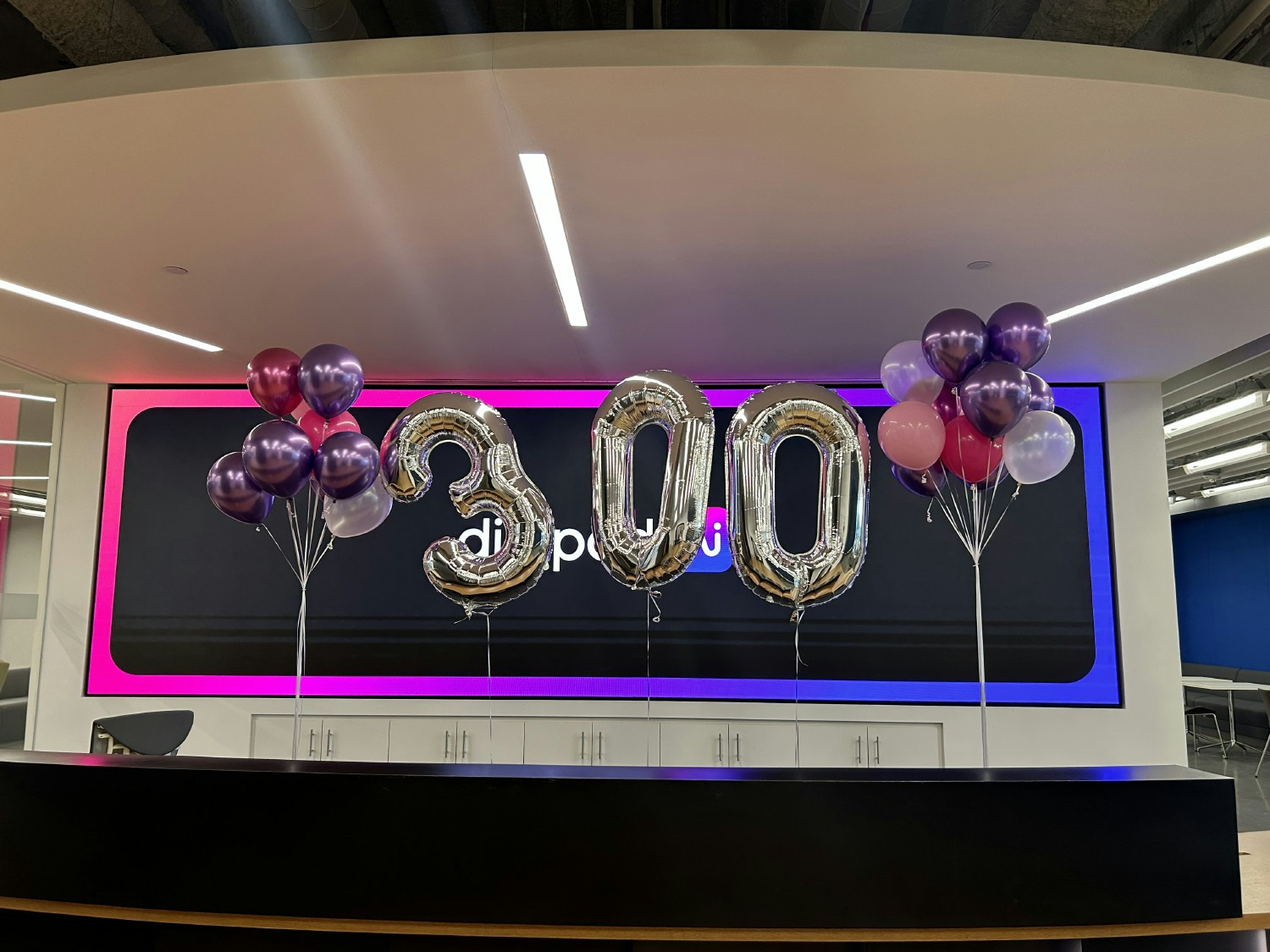 HQ celebration of a major company milestone in 2024: surpassing $300M ARR. We couldn't have done it without our team!