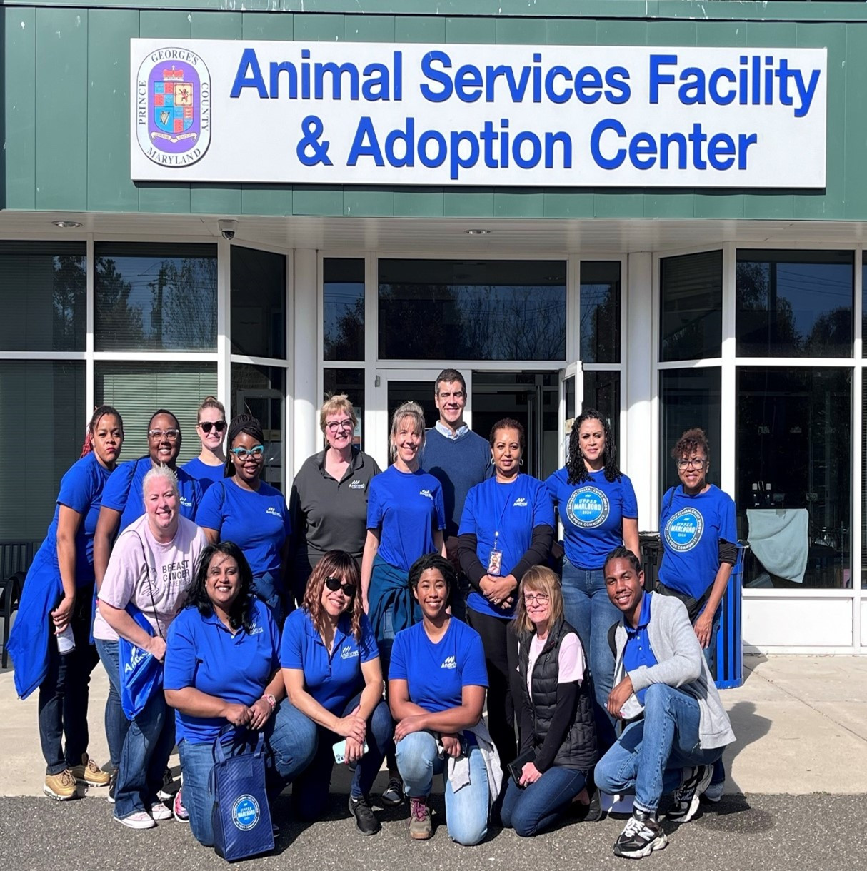 Staff volunteers support the communities we serve in many ways, including volunteering at the local animal shelter.