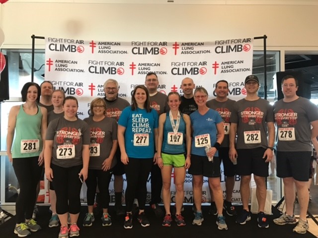 Lung Association Fight for Air Climb team (pre-covid)