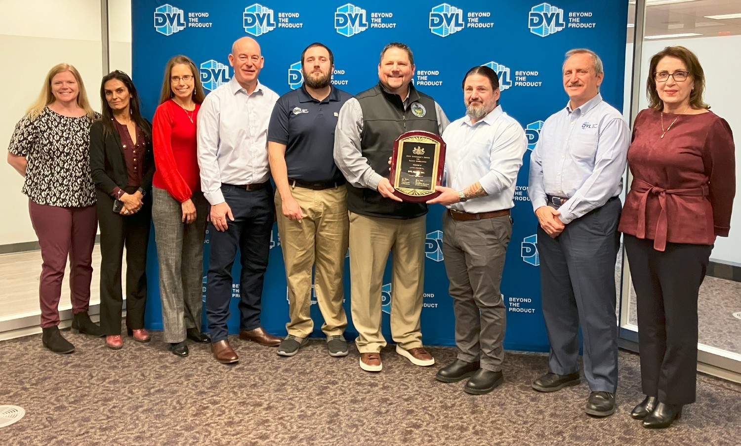 The PA Dept. of Labor honored DVL with the 2023 Governor’s Award for Safety Excellence. One of seven companies honored. 