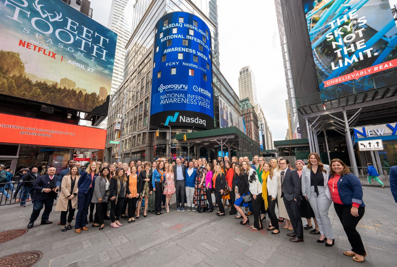 Progyny ay the NASDAQ Closing Bell for National Infertility Awareness Week 