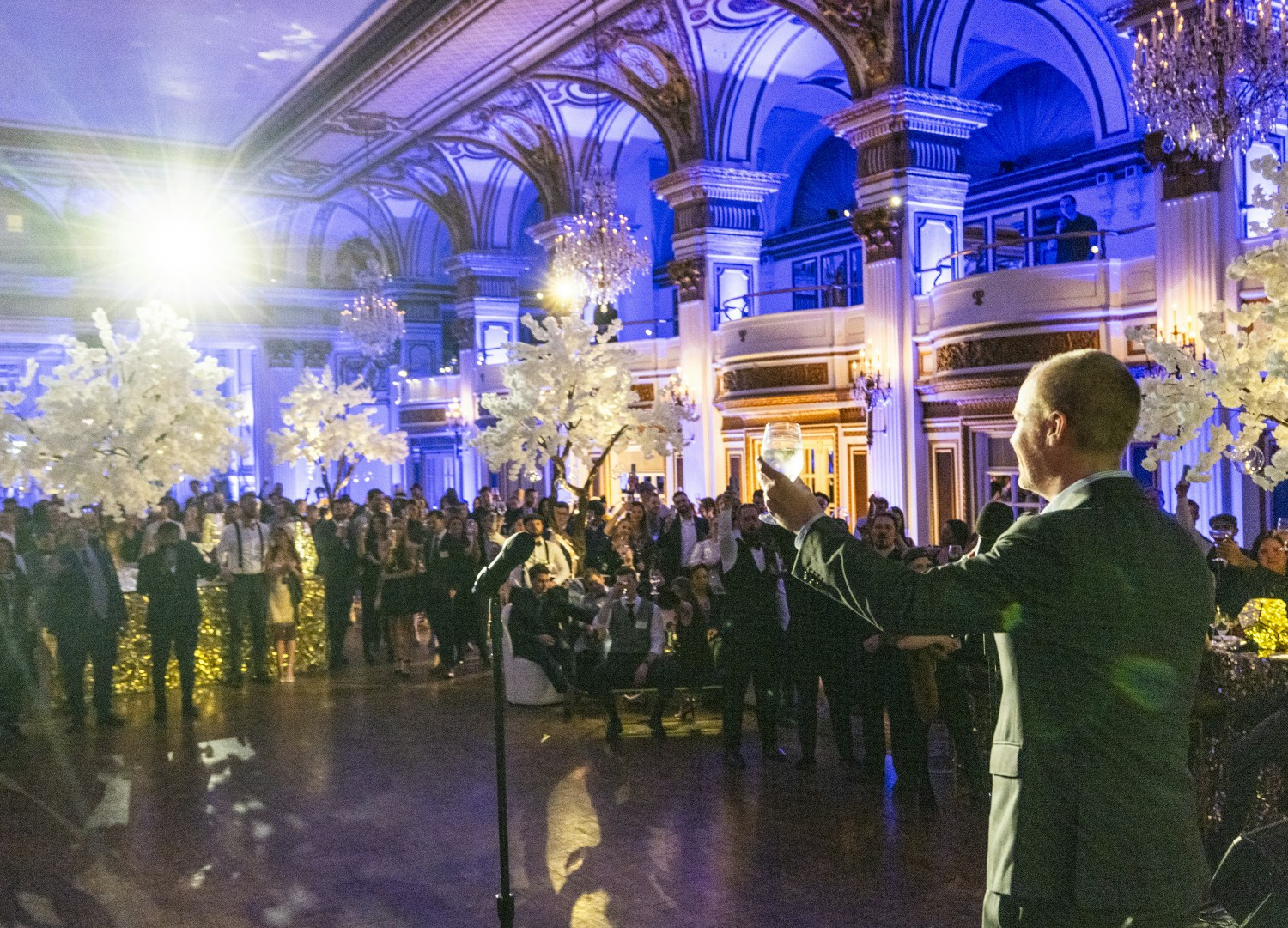 Forward's CEO & Co-founder, Justin Bakes, gives a toast to the  team at Palooza, the company's bi-annual gathering.