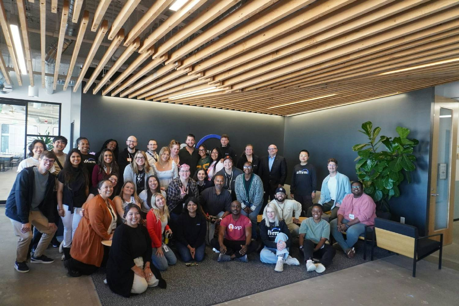 CEO, Max Levchin, takes a selfie with employees at our inaugural Senior Leader Summit.