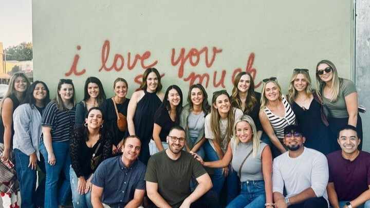 Members of our Talent team gather at an offsite in Austin.