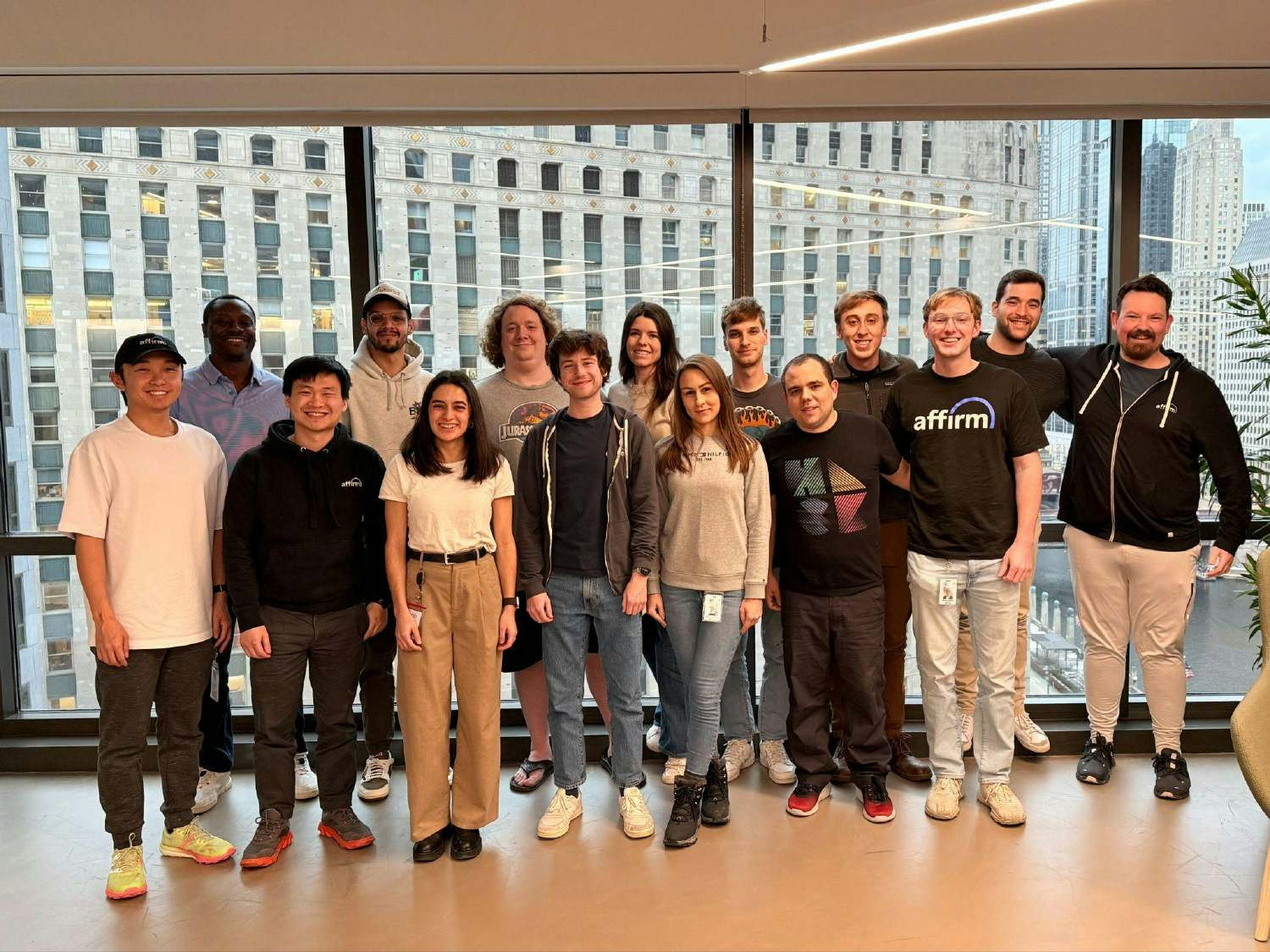Engineering team members gather for an offsite at our Chicago office.