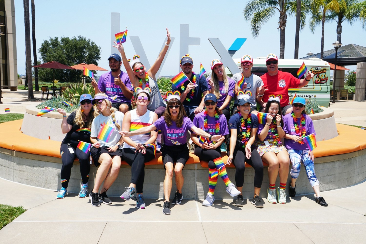 Lytx employees participating in the Pride 5K to help raise money for the LGBTQ+ community. 