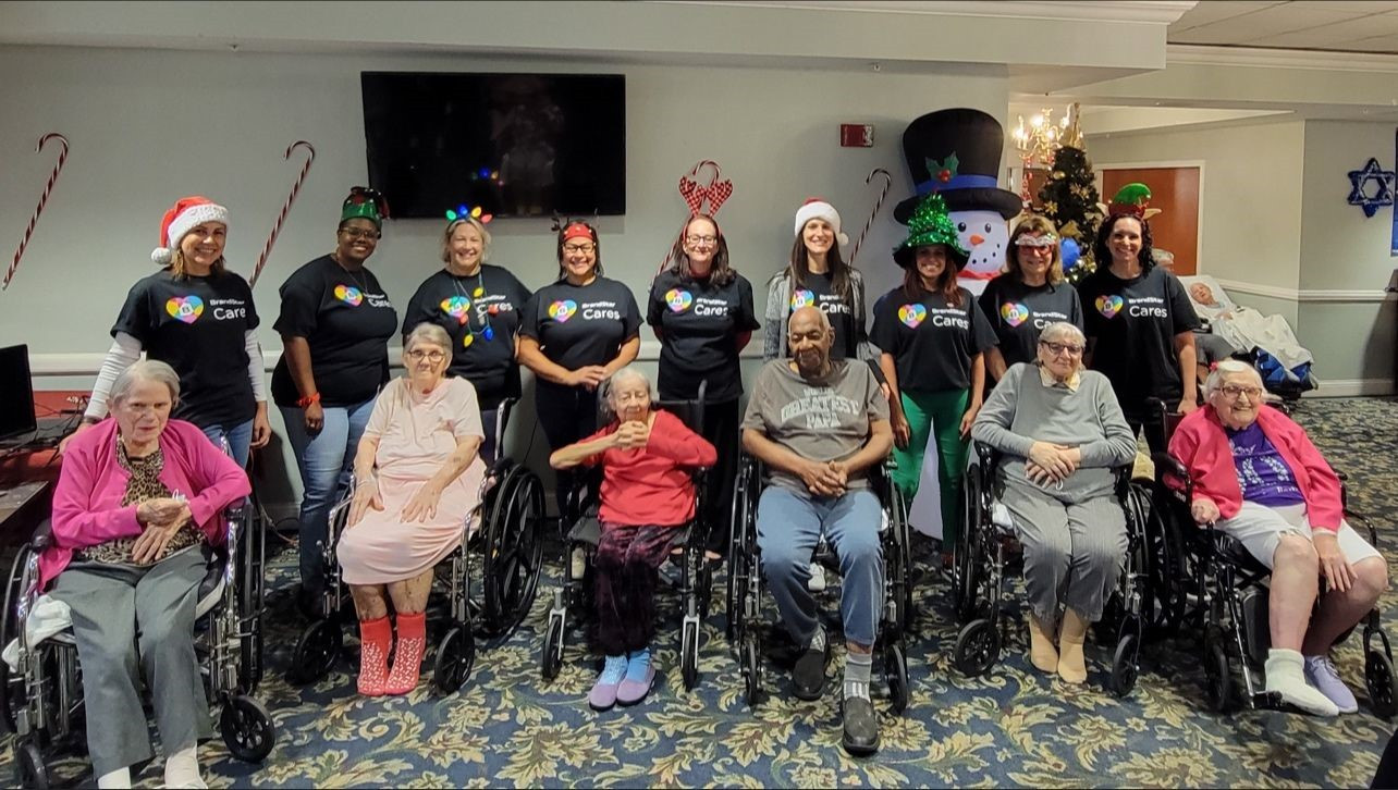 BrandStar Cares carols for the elderly.