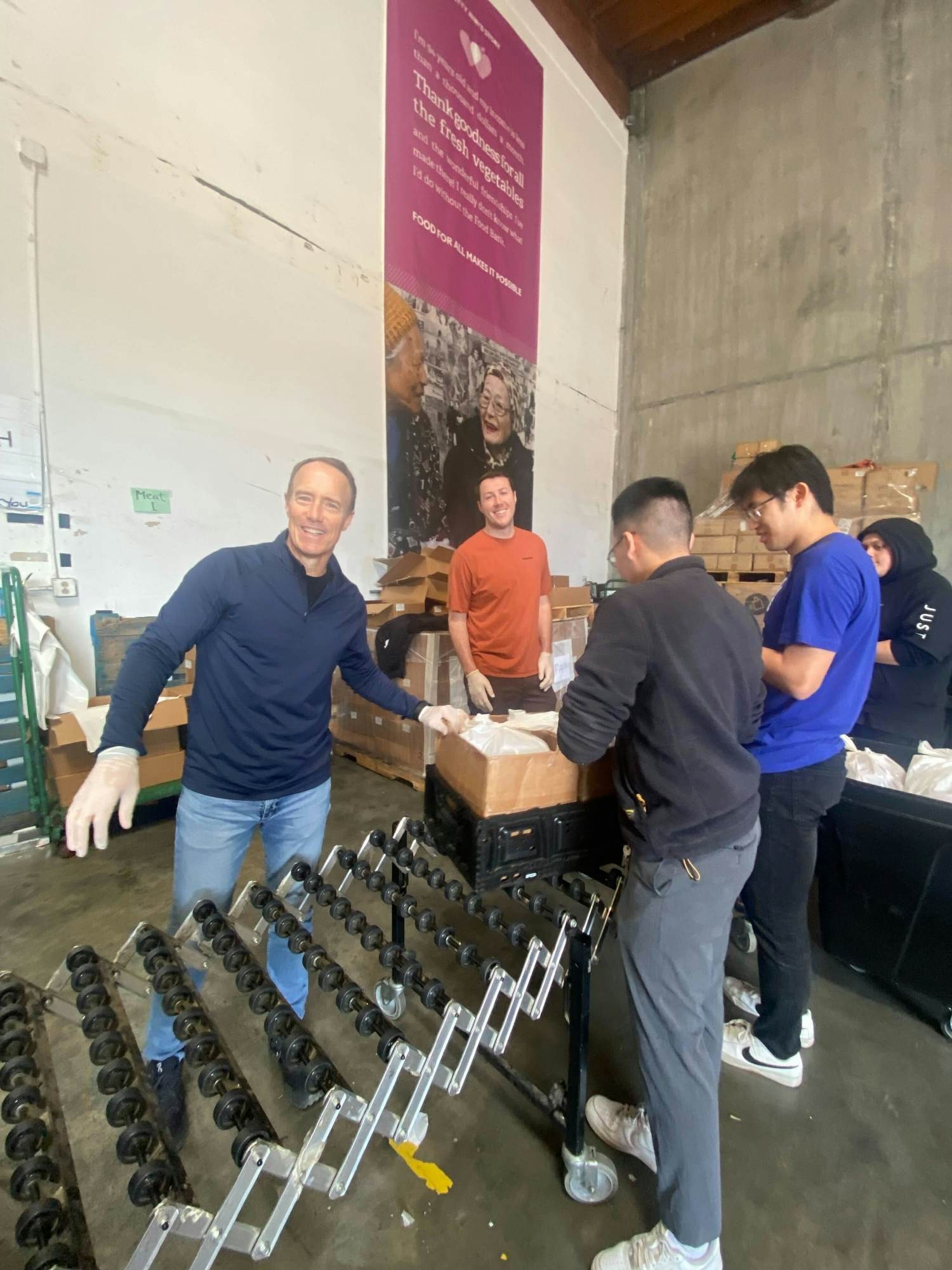 Bay Area employees volunteering at the local food bank during our annual Volunteer Week