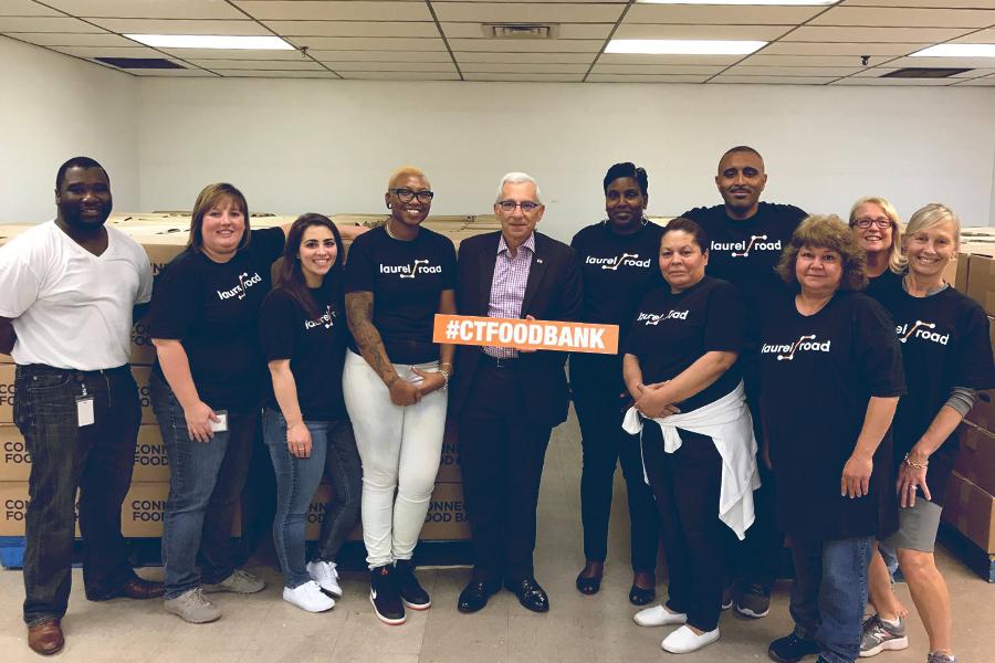 Laurel Road employees volunteering at a local food bank