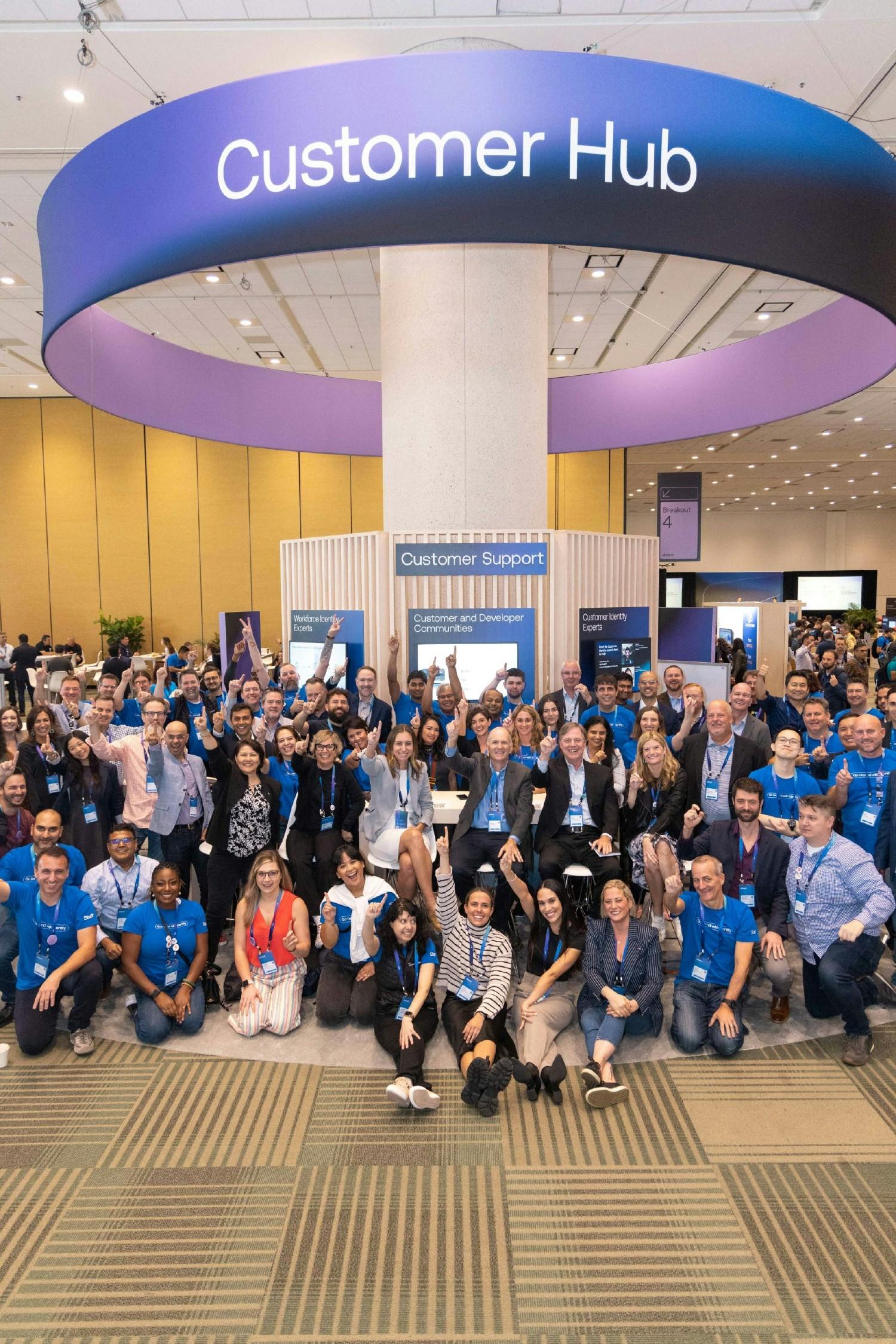Employees promoting Okta's value to 