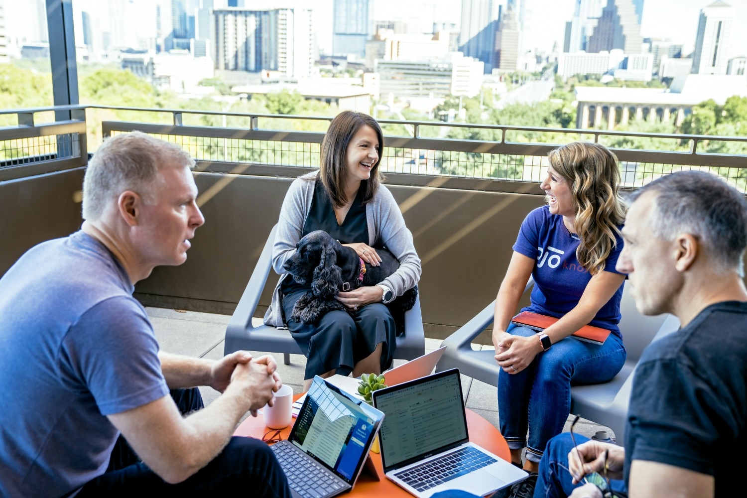 OJO Labs offers a dog-friendly workplace. 