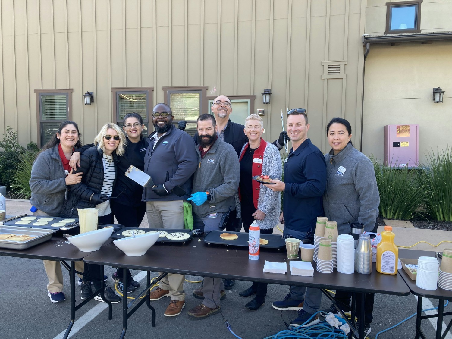 Reata Glen pancake breakfast for employees!  